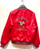 Vintage University of Louisville Cardinals Chalk Line Satin Varsity Jacket Size M