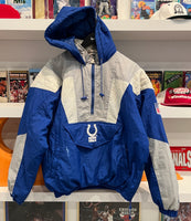 Indianapolis Colts NFL Starter 1/2 Zip Puffer Jacket with Hood Sz M
