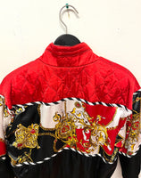 Vintage 90s Baroque Scarf Print Jacket Size S