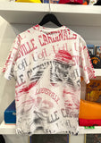 Vintage Louisville Cardinals Basketball All Over Front & Back Print T-Shirt Sz L