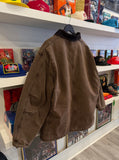 Vintage Carhartt Chestnut Brown Quilted Sandstone Duck Canvas Chore Jacket Coat Sz  XL