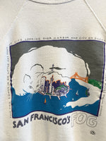 Vintage San Francisco Bay Fog Cat Tultex Sweatshirt Sz M Made in USA