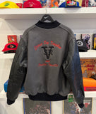 Vintage Stevie Ray Vaughan and Double Trouble Varsity Jacket with Leather Sleeves Sz XL