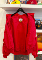 Vintage IU indiana University Lined Windbreaker Jacket with Knit Striped Trim Sz L/XL