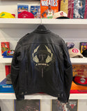 Harley-Davidson Black Leather Sword Riding Jacket Sz M