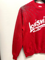 Vintage University of Louisville Embellished Custom Sweatshirt Sz M