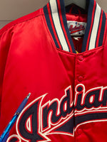 Vintage Cleveland Indians MLB Starter Puffer Jacket Sz XL