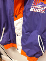 Vintage Phoenix Suns Puffer Jacket Front & Back Graphics Sz L