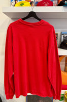 Vintage 90s Peace Moon Laurel Burch Red Long Sleeve T-Shirt Sz XL