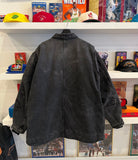 Carhartt Black Sandstone Ridge Duck Canvas Chore Jacket Coat Sz XXL Tall Sherpa Lined