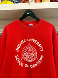 Vintage Indiana University School of Dentistry Russell Athletic Sweatshirt Sz L Made in USA