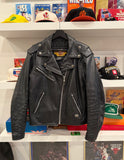 Vintage Harley-Davidson Black Leather Biker Motorcycle Moto Jacket Sz M Made in USA