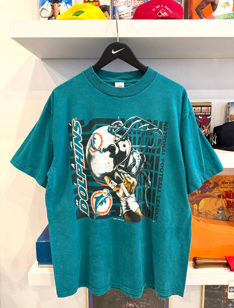 Vintage 1996 Miami Dolphins NFL Helmet T-Shirt Sz XL