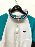 Vintage Nike Teal, White, Black Colorblock 1/2 Zip Pullover Sz L