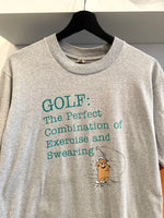 Vintage Golf The Perfect Combination of Exercise and Swearing T-Shirt Sz M Screen Stars Made in USA