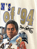 Canton's Class of '94 Pro Football Hall of Fame Collection Dallas Cowboys Tony Dorsett #33 Autograph T-Shirt Sz L Made in USA