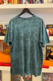 Vintage Earth Moon Stars Bleach Dyed T-Shirt Sz XL