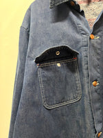 Vintage Lined Jeans Jacket with Corduroy Collar Sz XL
