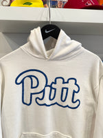 Vintage Pitt University of Pittsburgh Panthers White Hoodie Sz M Made in USA