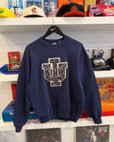Vintage IU Indiana University Block Logo Flowers Embroidered Sweatshirt Sz M Made in USA