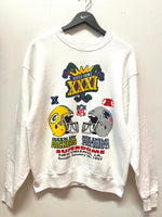 Vintage Super Bowl XXXI New Orleans January 1997 Green Bay Packers New England Patriots Sweatshirt Sz L