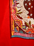 Vintage 90s Peace Moon Laurel Burch Red Long Sleeve T-Shirt Sz XL