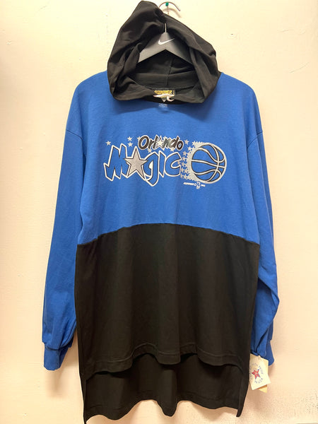 Vintage Orlando Magic Long Sleeve Hooded T Shirt Sz L