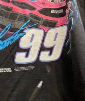 Vintage Jeff Burton The Power Roush Racing NASCAR T-Shirt Sz M Front & Back Graphics Made in USA