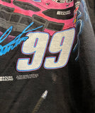 Vintage Jeff Burton The Power Roush Racing NASCAR T-Shirt Sz M Front & Back Graphics Made in USA