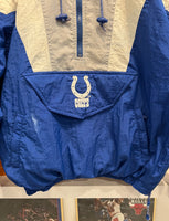 Indianapolis Colts NFL Starter 1/2 Zip Puffer Jacket with Hood Sz M