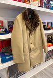 Vintage The Men’s Shop JC Penney Faux Fur Lined Trench Coat Sz M