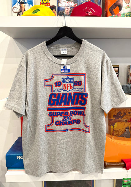 NWT Vintage 1986 New York Giants Super Bowl XXI Champs Starter T-Shirt Sz M/L