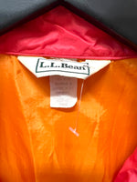 Vintage L.L. Bean Orange 1/2 Zip Pullover Windbreaker Sz L
