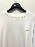 White Nike Gray Tag Swoosh Sweatshirt Sz XL