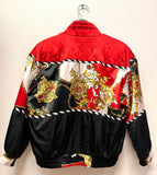 Vintage 90s Baroque Scarf Print Jacket Size S