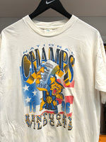 Vintage 1996 UK Kentucky Wildcats Basketball National Champions T-Shirt Sz L
