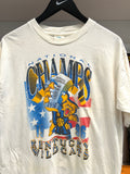 Vintage 1996 UK Kentucky Wildcats Basketball National Champions T-Shirt Sz L