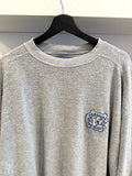 North Carolina Tar Heels Reversed Out Embroidered Gray Starter Sweatshirt Sz XL