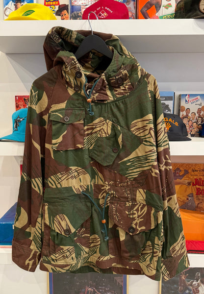 Camo Pullover Hooded Anorak Jacket Sz L
