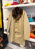 Vintage The Men’s Shop JC Penney Faux Fur Lined Trench Coat Sz M