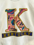 Vintage UK Kentucky Plaid K Short Sleeve Sweatshirt Sz M Made in USA