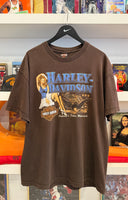 Cox’s Harley-Davidson Rock Hill SC Pin Up Girl Sailor T-Shirt Sz XL