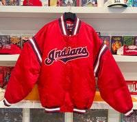 Vintage Cleveland Indians MLB Starter Puffer Jacket Sz XL