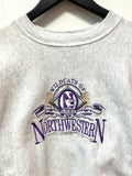 Vintage Northwestern Wildcats Embroidered Sweatshirt Sz M