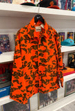 NWT Vintage Trebark Orange Camo Button Down Hunting Jacket Size XL Made in USA