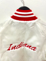 Vintage IU Indiana Hoosiers Embroidered Satin Bomber Jacket Sz L