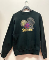 Vintage Pittsburgh Steelers Sweatshirt with Rhinestones Sz L
