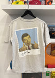 Vintage 1997 Mr Bean Guess Who? Polaroid British TV Show T-Shirt Sz M/L Front & Back Graphics