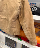 Vintage Carhartt Youth Detroit Brown Red Quilt Lined Insulated Jacket Sz Youth 20 Made in USA