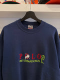 Polo Club International EmbroideredSweatshirt Sz L Made in USA